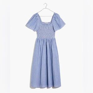 Madewell Petite Lucie Smocked Midi Dress